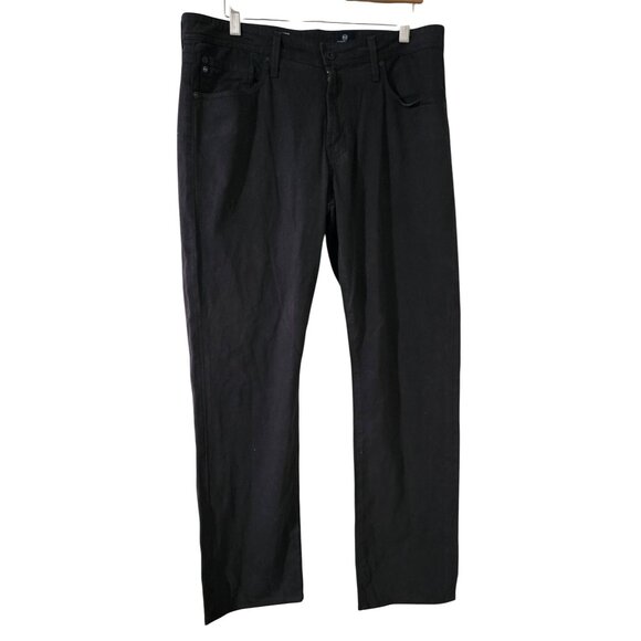 AG Adriano Goldschmied The Graduate Tailored Leg Mens Pants 34x32 Black - Picture 1 of 8